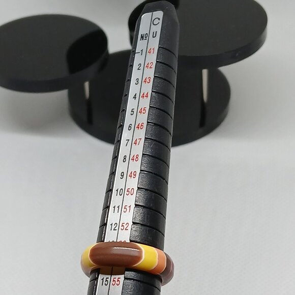 NWOT Size 7 Acrylic Brown Tone Ring #16 - Picture 9 of 15